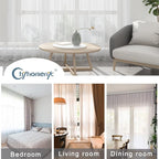 Chyhomenyc White Sheer Curtains 90 Inches Long 2 Panels, Light Filtering White - Image 6