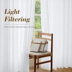 FMFUNCTEX Sheer Non-See-Through White Curtains - Image 4