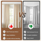 Gold Curtain Rod for Windows 28 to 48 Inch, 5/8 Inch Diameter Heavy Duty - Image 4
