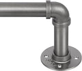 Zeerobee Curtain Rods for Windows 66 to 120, 1 Inch Industrial Wrap Around Grey by zeerobee