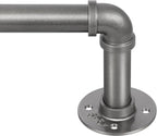 Zeerobee Curtain Rods for Windows 66 to 120, 1 Inch Industrial Wrap Around Grey by zeerobee
