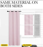 NICETOWN Baby Pink Blackout Curtains 90 inches Length - Image 5