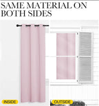 NICETOWN Baby Pink Blackout Curtains 40 inches Length - Image 5