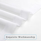 OWENIE Sheer White Curtains, Sheer Curtains 96 inches Long 2 Panels Set - Image 6