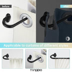 TVWOO Wrap Around Curtain Rods, 5/8 Inch Adjustable Blackout Curtain Rod Set - Image 3
