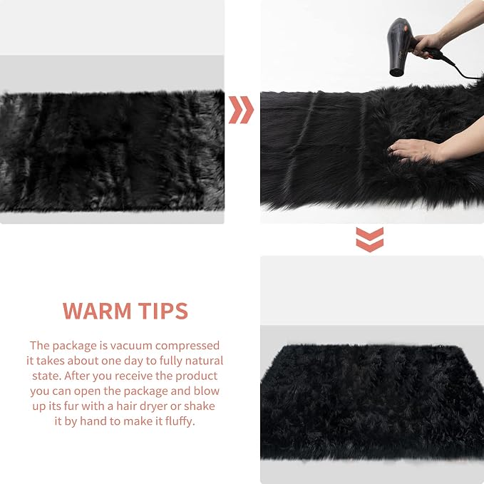 Ciicool Round Fur Fluffy Area Rug - Image 6