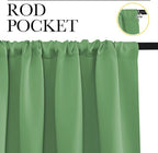 NICETOWN Blackout Curtains for Living Curtains, Froest Green, 1 Pair, 34-inch W - Image 2