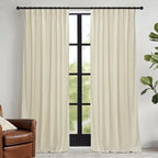 RYB HOME Beige Velvet Curtains 84 inches by RYBHOME