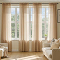 MIULEE Brown Sheer Curtains 72 Inches Long, 4 Panels Set, Rod Pocket Voile by MIULEE
