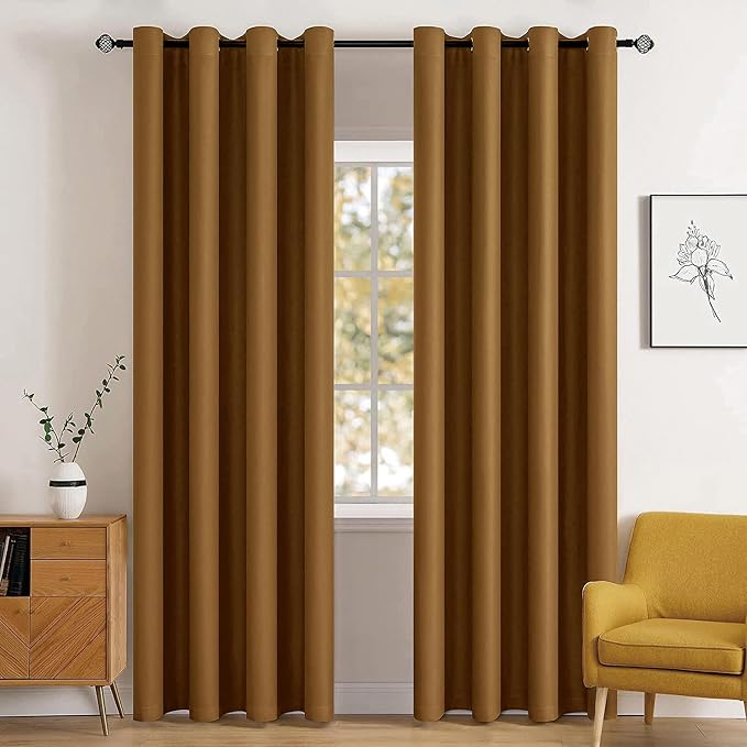 MIULEE Blackout Curtains for Bedroom Living Room Thermal Insulated Room by MIULEE
