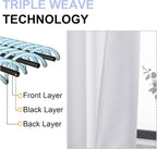 Simplebrand Pure White Light Filtering Curtains - Image 5
