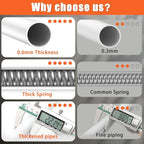AIZESI White 2pcs Small Tension Rods 17 to 26 Inch, Durable Tension Curtain - Image 4