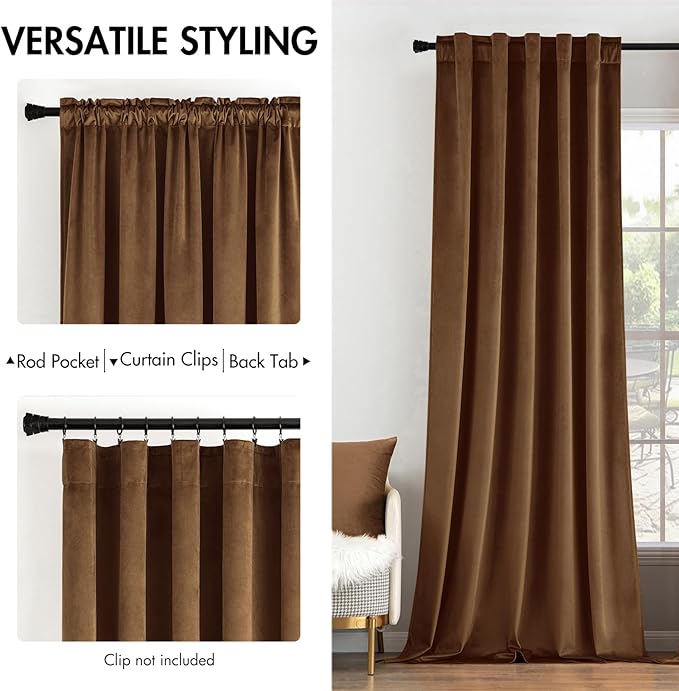 MIULEE Velvet Curtains 108 inches - Image 2