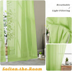 Gwine Sheer Curtains for Living Room 45 inch Length - Image 5
