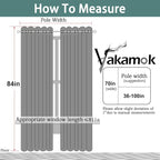 Yakamok Blackout Curtains for Bedroom 2 Panels Set Thermal Insulated Room - Image 7
