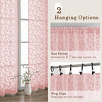 Chyhomenyc Blush Pink Sheer Curtains 96 Inch Length 2 Panels Set, Light - Image 5