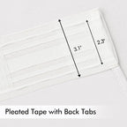 MIULEE Pure White Back Tab Light Blocking Curtains 63 Inch Length 2 Panels Set - Image 4
