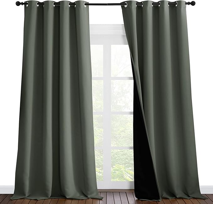 NICETOWN Full Shading Curtains 96 inches Long 2 Panels Set by NICETOWN