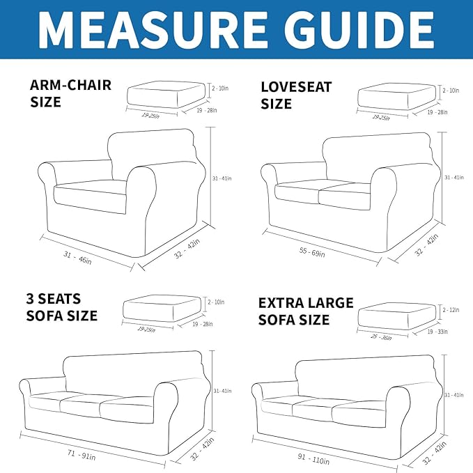 XINEAGE 2026 New 3 Pieces Couch Covers - Image 6