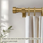 Lootkell 2 Pack Warm Gold Curtain Rods - Image 4