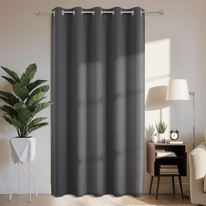 Joydeco Blackout Patio Sliding Door Curtains 108 Inches Long, Grommet Privacy by JOYDECO