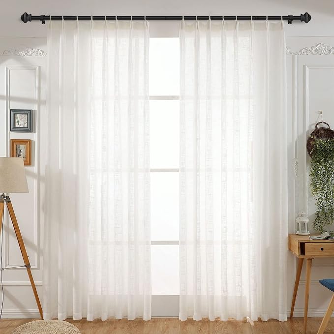 Curtain Rods for Windows 35-47 inch, 5/8 inch Matte Black Curtain Rod - Image 7