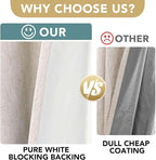 H.VERSAILTEX Linen Curtains 100% Blackout Curtains - Image 3
