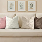 decorUhome Throw Pillow Covers 12x20 Inch Set of 2, Soft Plush Faux Wool Pink - Image 4