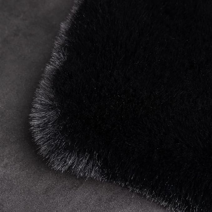 Ghouse Ultra Soft Faux Rabbit Fur Rug 5x8, Machine Washable Area Rugs - Image 6