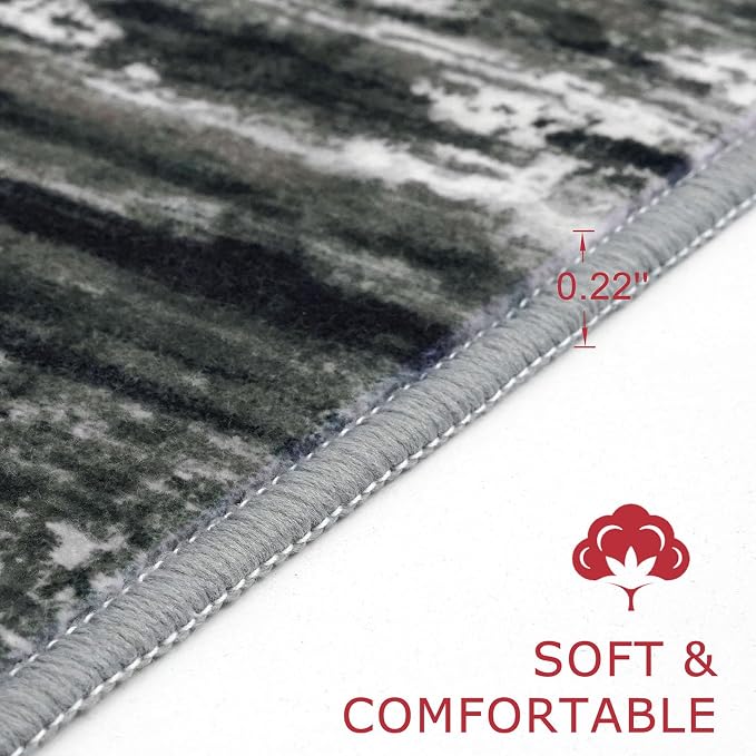 KOZYFLY 3x10 Ft Rug Modern Ombre Runner Rug - Image 2