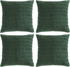 Fancy Homi Set of 4 Dark Green Boho Decorative Throw Pillow Covers 26x26 Inch by Fancy+Homi