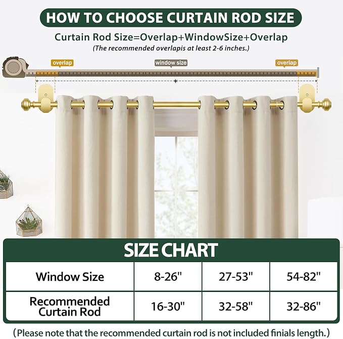KAMANINA 2 Pack Curtain Rods No Drilling - Image 7