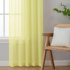 OWENIE Short Sheer Curtains for Bedroom Living Room 54 Inch Length 2 Panels Set - Image 6