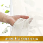 Aiyufneg Ivory Sheer Curtains 36 inch Length Kitchen Tiers Short Voile - Image 4