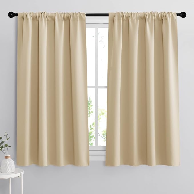 RYB HOME Short Curtains for Bedroom, Room Darkening Insulated Summer Heat Light by RYBHOME