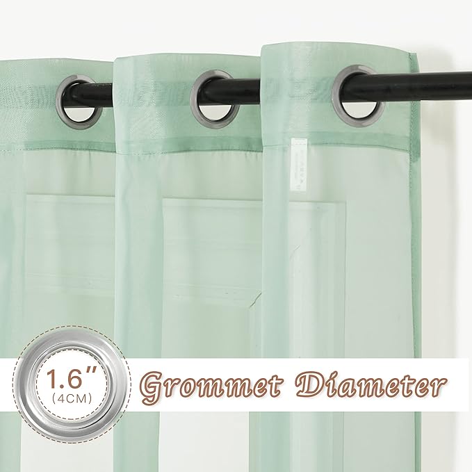 NICETOWN Sheer Curtains 96" Long - Image 2