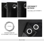 MIULEE Black Velvet Curtains 108 Inches Long Halloween Grommet Room Darkening - Image 2