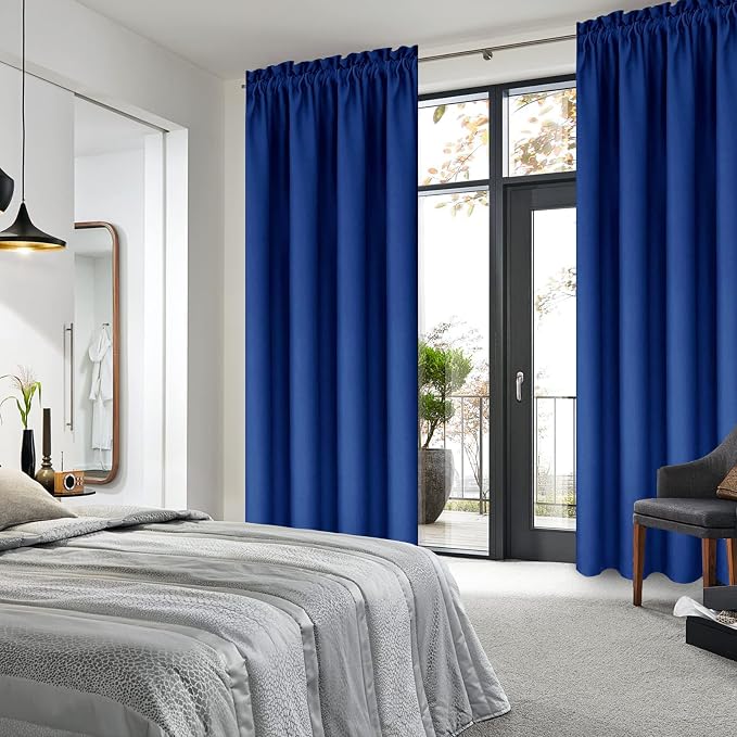 DWCN Blackout Curtains Room Darkening Thermal Insulated Bedroom Curtains Window - Image 2