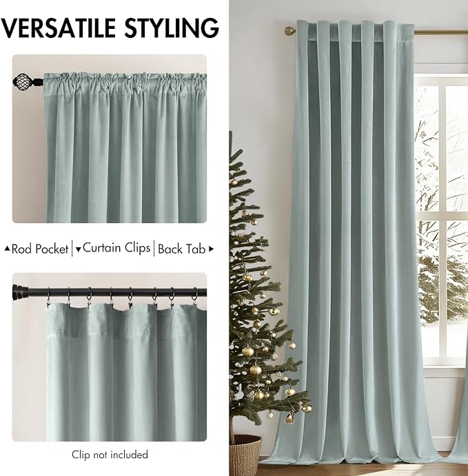 MIULEE Velvet Curtains 108 inches - Image 2