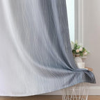 Estelar Textiler Grey and Grayish White Blackout Curtains 108 Inches Long - Image 6