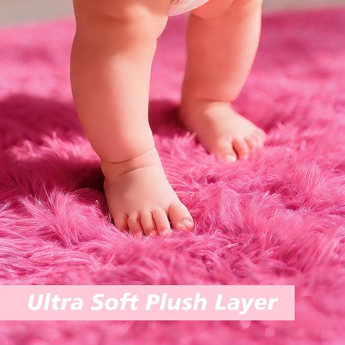 Shag Area Rug for Bedroom 3x5, Fluffy Area Rugs for Living Room, Soft Fuzzy Rug - Image 2