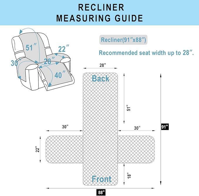 Recliner Chair Covers Reversible Sofa Cover Couch Cover - Image 6