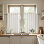 Nanspring 30 Inch Long Cream Curtains - Image 6