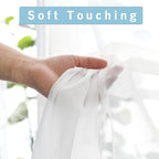 OWENIE Sheer White Curtains, Sheer Curtains 63 inch Length 2 Panels Set - Image 3