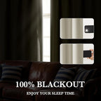 RYB HOME Bedroom Blackout Curtains 63 inches Long, 100% Blackout Thermal - Image 4