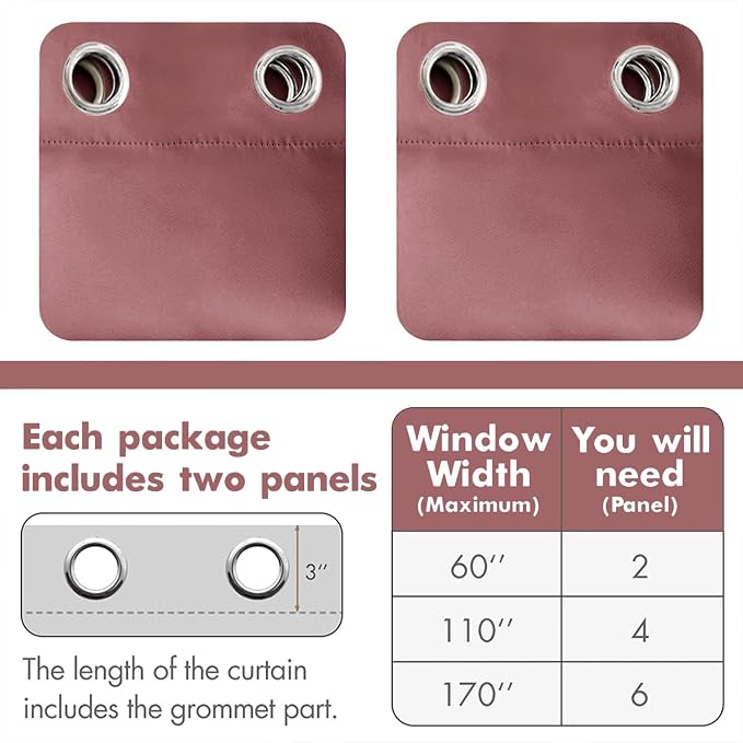MIULEE Blackout Curtains for Bedroom Living Room Thermal Insulated Room - Image 6
