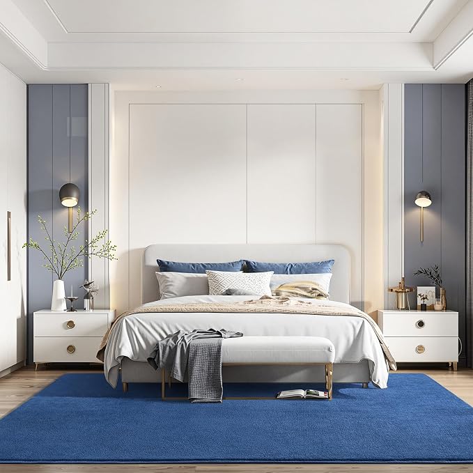 Amearea Modern Area Rugs for Bedroom Living Room, 4x6 Feet Blue Thickened - Image 7