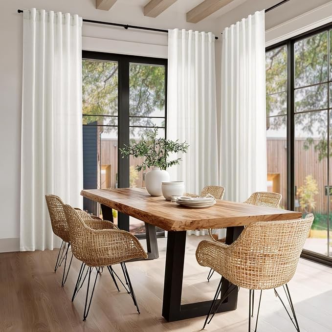Nanspring Light Filtering Linen Curtains 72 inches Long - Image 5