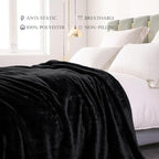 Exclusivo Mezcla Plush Fuzzy Fleece Bed Blanket Queen Size, Super Soft - Image 4