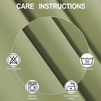 LEMOMO Sage Green Blackout Curtains 66 x 63 Inch Length/Set of 2 Curtain - Image 4